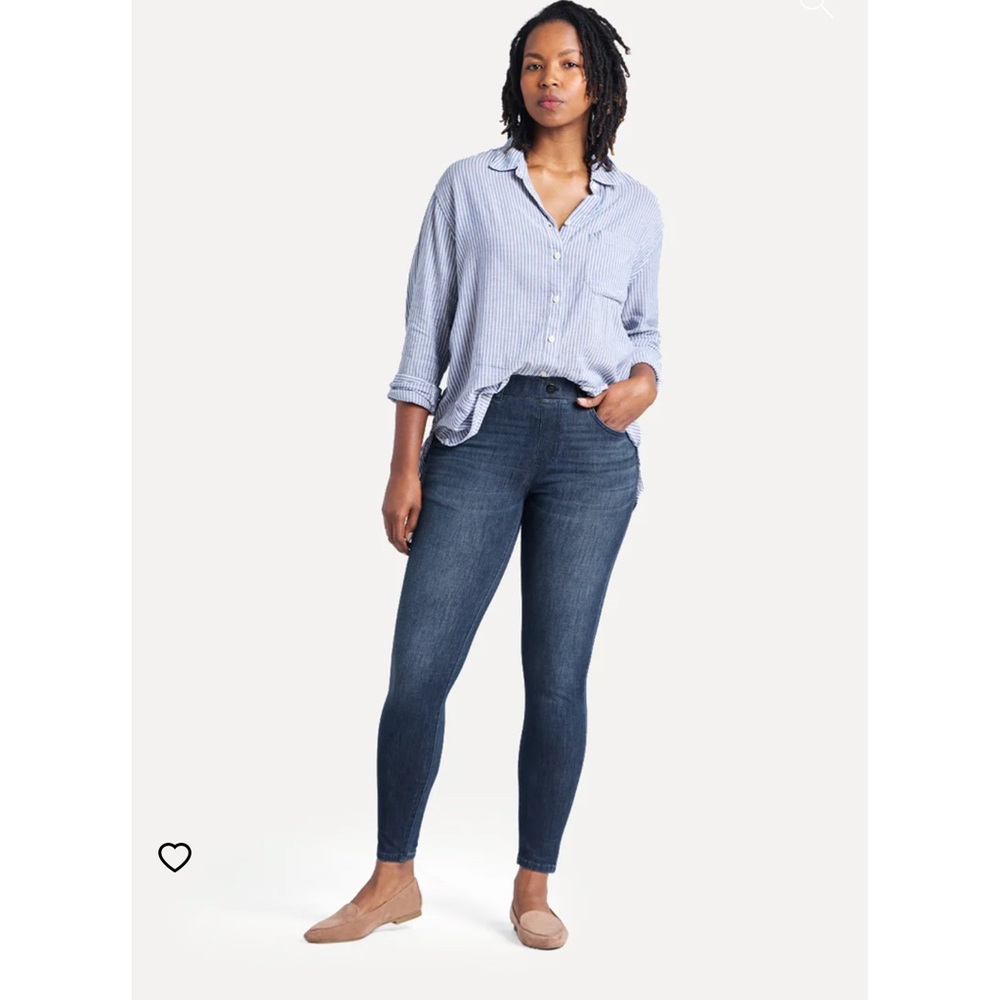 Betabrand Yoga Denim Skinny Leg 4 Pocket Jeans NEW